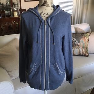 Cutest hooded sweatshirt with bling from Chicos